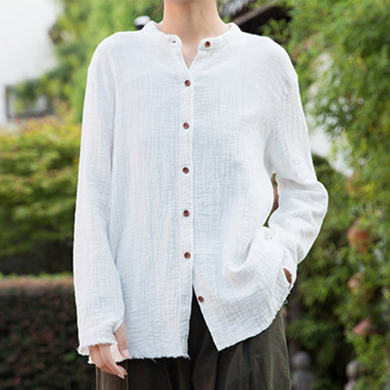 Buddha Stones Literarische künstlerische doppellagige Sandwäsche-Baumwollleinenkleidung - image 21