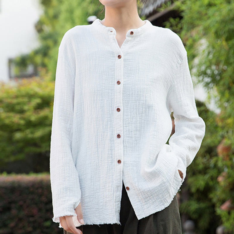 Buddha Stones Literarische künstlerische doppellagige Sandwäsche-Baumwollleinenkleidung - image 17