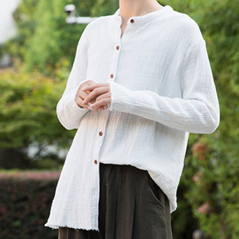 Buddha Stones Literarische künstlerische doppellagige Sandwäsche-Baumwollleinenkleidung - image 20