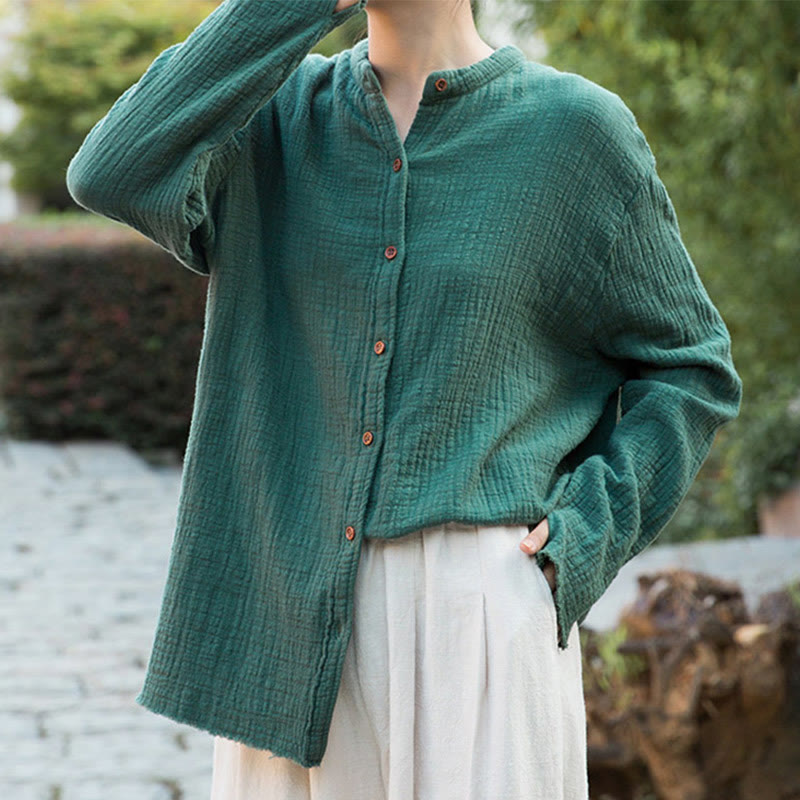 Buddha Stones Literarische künstlerische doppellagige Sandwäsche-Baumwollleinenkleidung - image 29