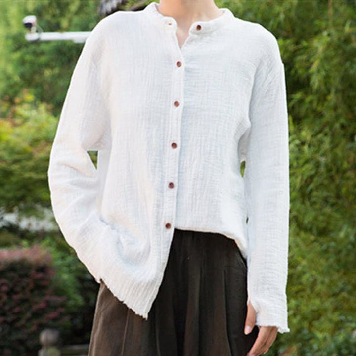 Buddha Stones Literarische künstlerische doppellagige Sandwäsche-Baumwollleinenkleidung - image 19