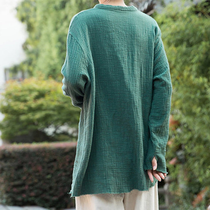 Buddha Stones Literarische künstlerische doppellagige Sandwäsche-Baumwollleinenkleidung - image 35