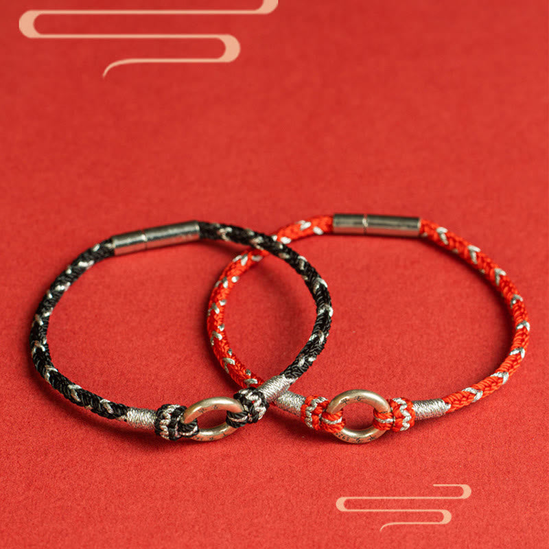 Buddha Stones Rote Schnur 925 Sterling Silber Glücksarmband - image 15