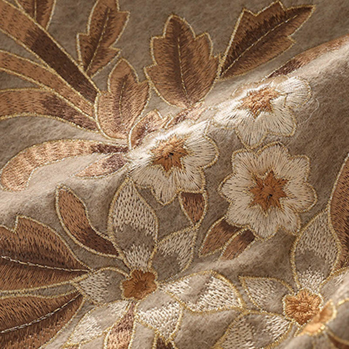 Buddha Stones -Wollschal, Begonie-Stickerei, Quaste, Winter, gemütlicher Reiseschal, Wickeltuch - image 4