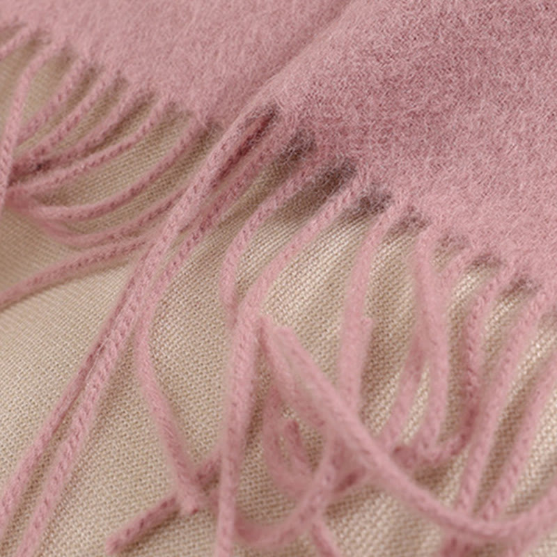 Buddha Stones -Wollschal, große Blumen-Pailletten-Stickerei, Quaste, gemütlicher Winter-Reiseschal - image 11