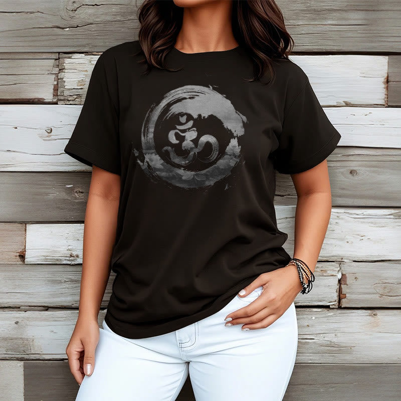 Buddha Stones ​​Om Lotus Baumwolle T-shirt - image 1