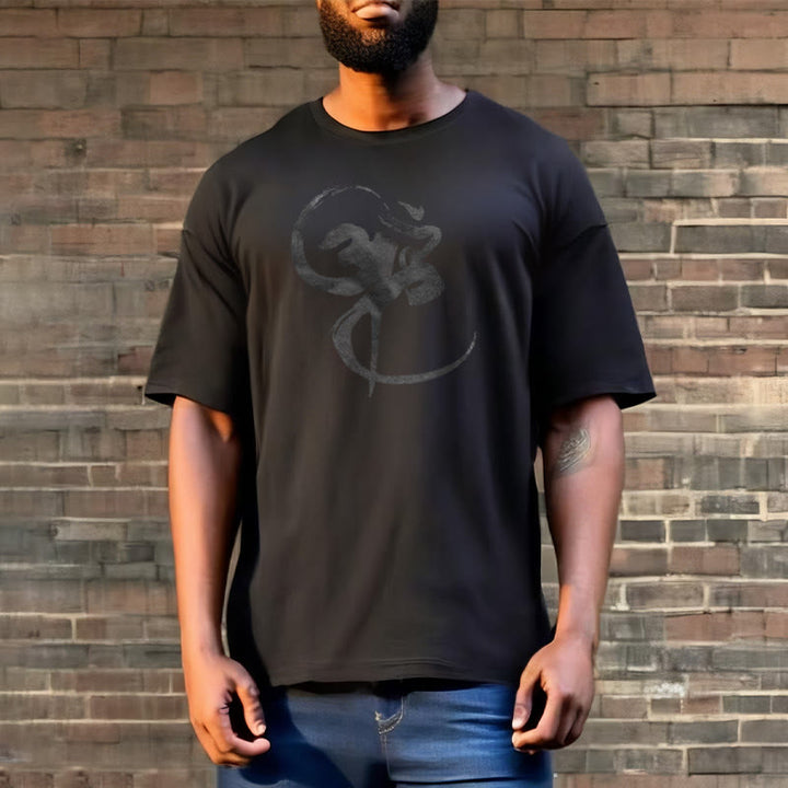 T-Shirt aus Baumwolle mit Buddha Stones und Om-Design - image 3