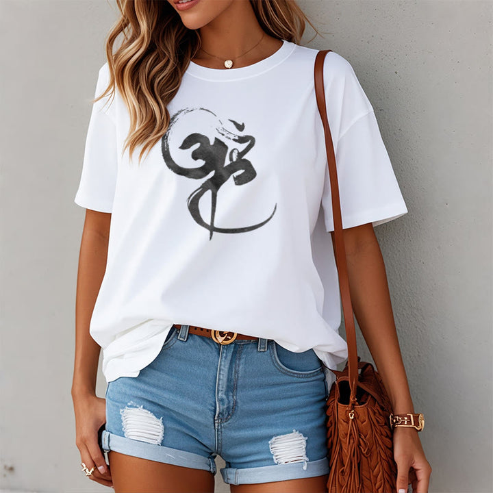 T-Shirt aus Baumwolle mit Buddha Stones und Om-Design - image 7