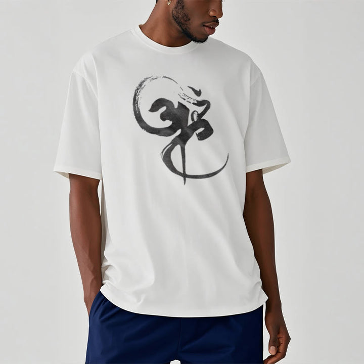 T-Shirt aus Baumwolle mit Buddha Stones und Om-Design - image 8