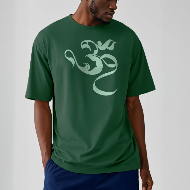 T-Shirt aus Baumwolle mit Buddha Stones und Om-Figur-Design - image 10