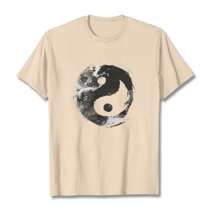 Buddha Stones ​​Yin Yang Baumwolle T-Shirt - Biskuit - 2XL - image 13