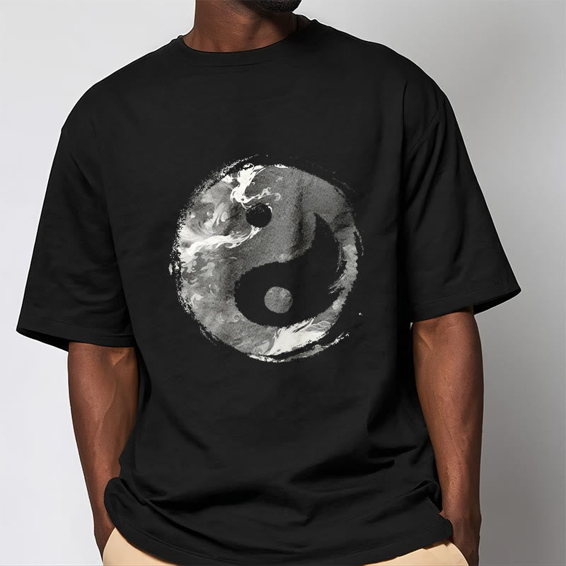 Buddha Stones Yin Yang Baumwolle T-Shirt