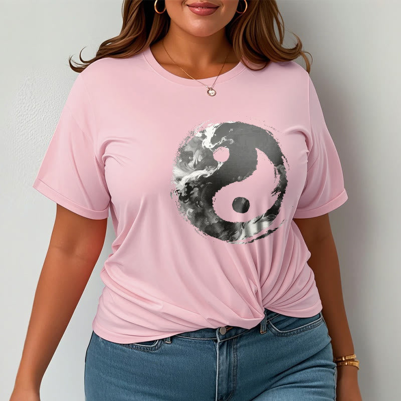 Buddha Stones Yin Yang Baumwolle T-Shirt