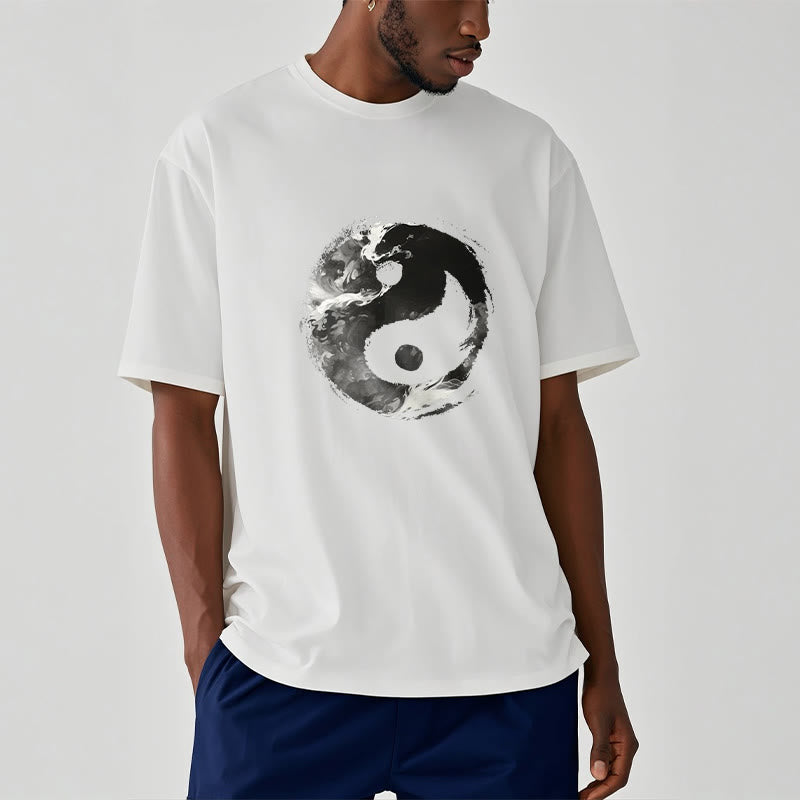 Buddha Stones Yin Yang Baumwolle T-Shirt