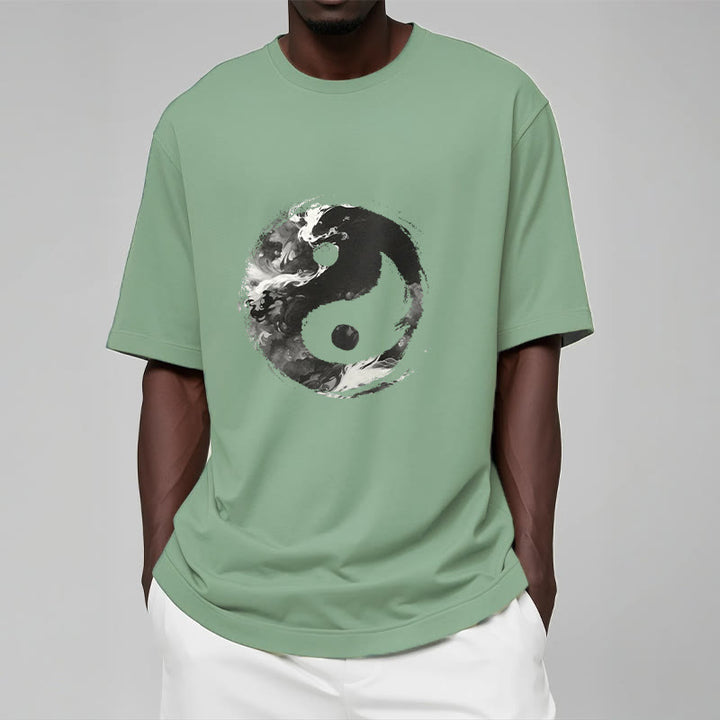 Buddha Stones Yin Yang Baumwolle T-Shirt