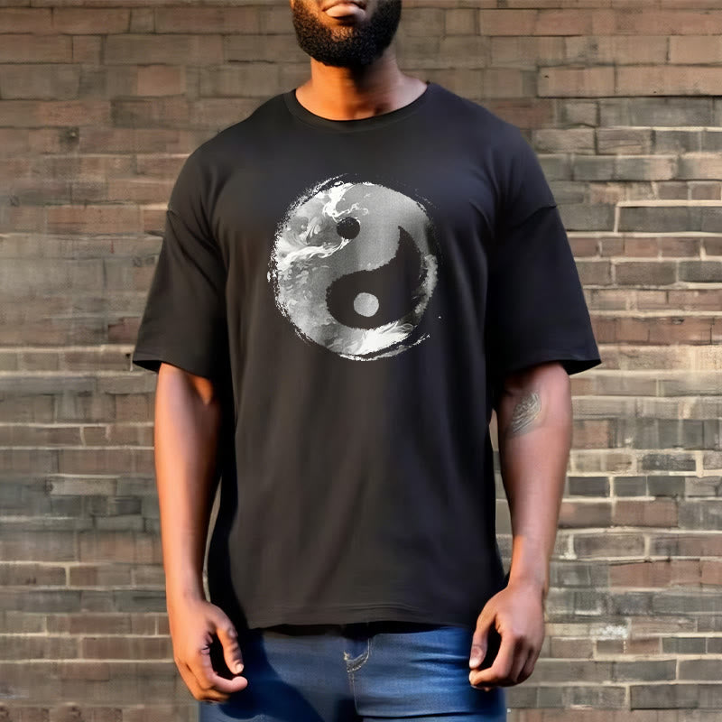 Buddha Stones Yin Yang Baumwolle T-Shirt