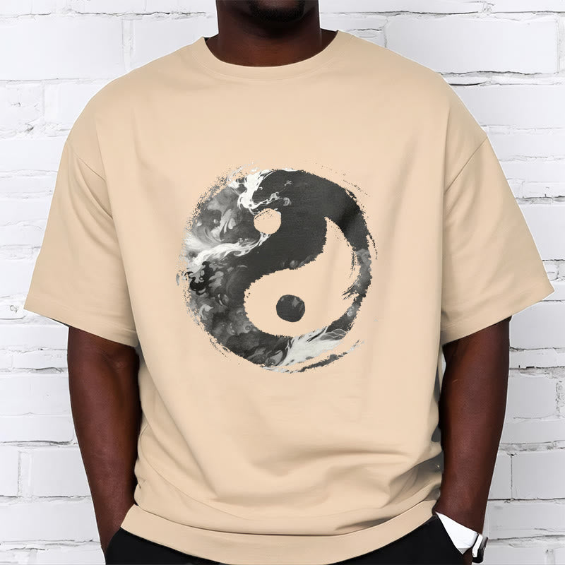 Buddha Stones Yin Yang Baumwolle T-Shirt