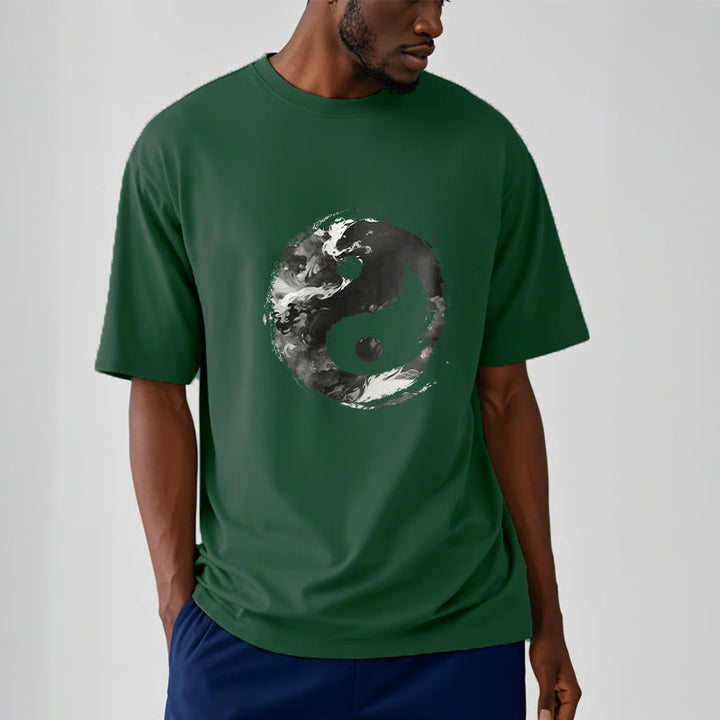 Buddha Stones Yin Yang Baumwolle T-Shirt