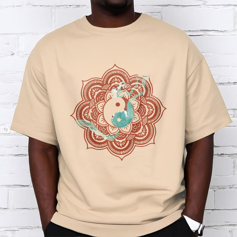 Buddha Stones ​​Mandala Yin Yang Baumwolle T-Shirt - image 21