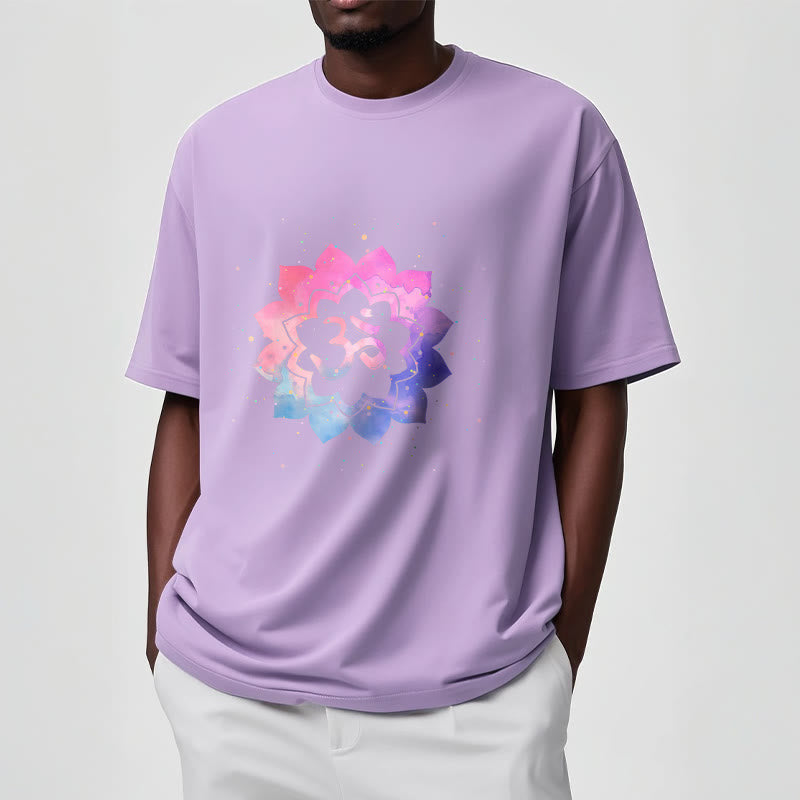 Buddha Stones ​​Om Bunte Lotus Baumwolle T-shirt - image 11