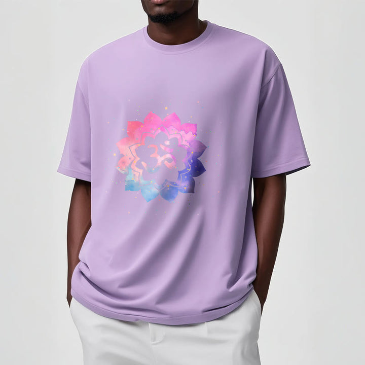 Buddha Stones ​​Om Bunte Lotus Baumwolle T-shirt - image 11
