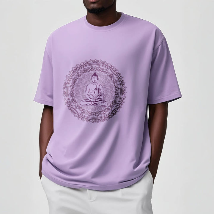 Buddha Stones ​​Mandala Buddha Baumwolle T-shirt - image 3