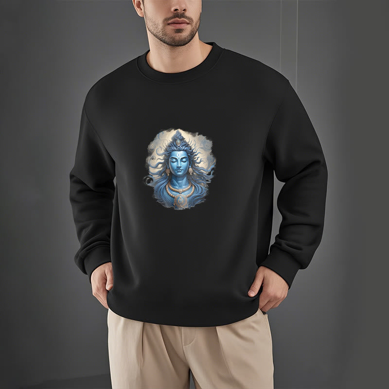 Buddha Stones OM NAMAH SHIVAYA Buddha Fleece gefüttertes Polyester-Sweatshirt