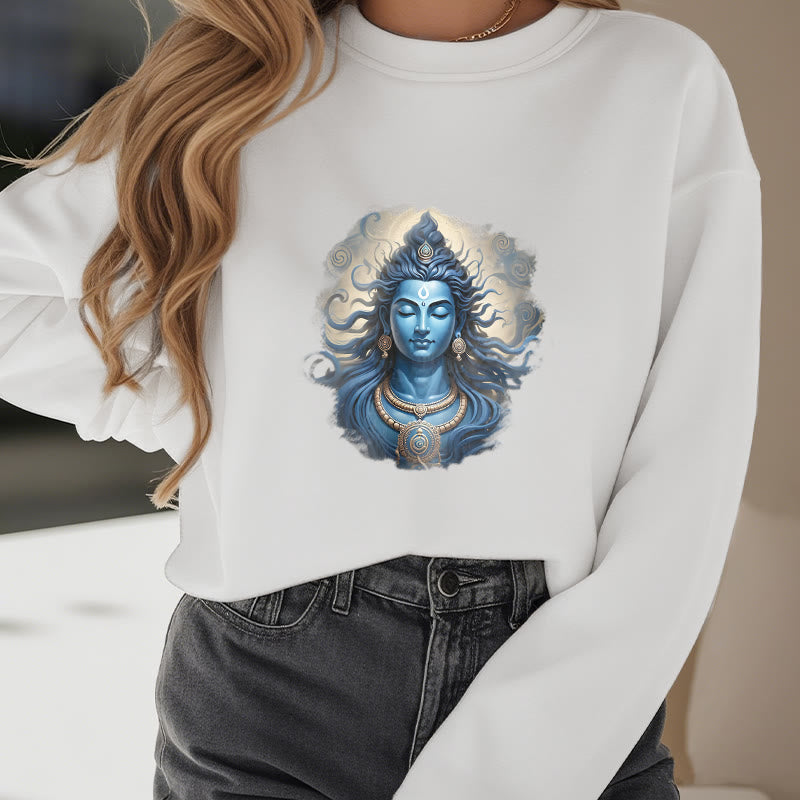 Buddha Stones OM NAMAH SHIVAYA Buddha Fleece gefüttertes Polyester-Sweatshirt