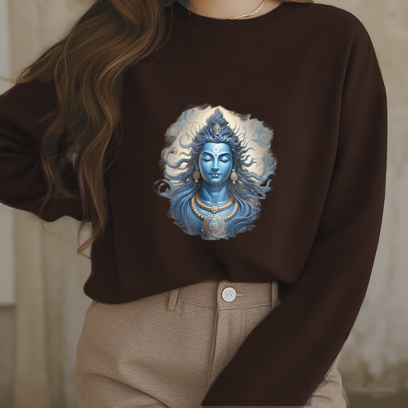 Buddha Stones OM NAMAH SHIVAYA Buddha Fleece gefüttertes Polyester-Sweatshirt