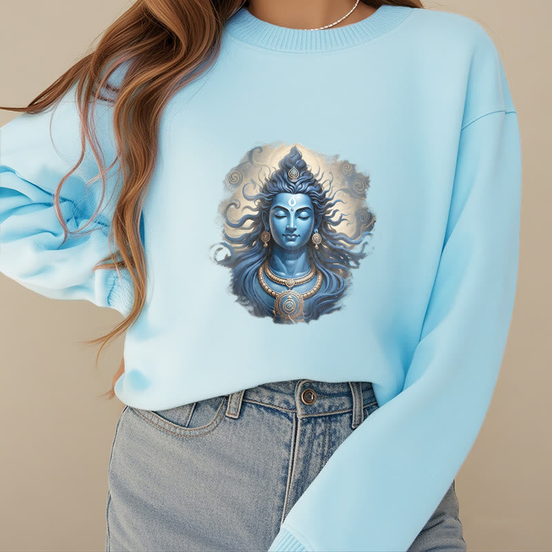 Buddha Stones OM NAMAH SHIVAYA Buddha Fleece gefüttertes Polyester-Sweatshirt