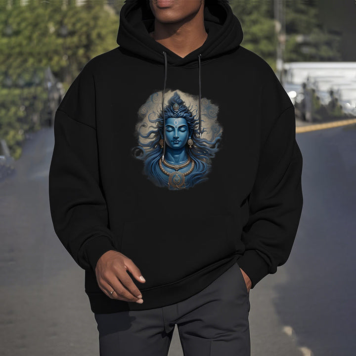 Buddha Stones OM NAMAH SHIVAYA Buddha Fleece gefütterter Polyester-Hoodie