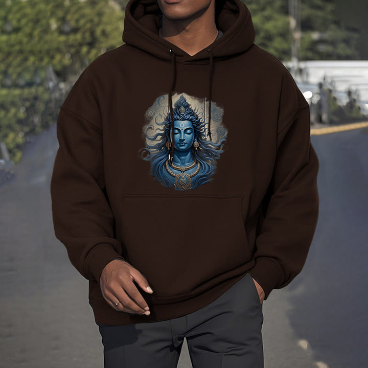 Buddha Stones OM NAMAH SHIVAYA Buddha Fleece gefütterter Polyester-Hoodie