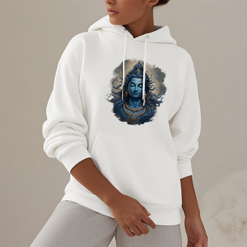 Buddha Stones OM NAMAH SHIVAYA Buddha Fleece gefütterter Polyester-Hoodie