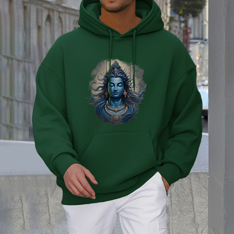 Buddha Stones OM NAMAH SHIVAYA Buddha Fleece gefütterter Polyester-Hoodie