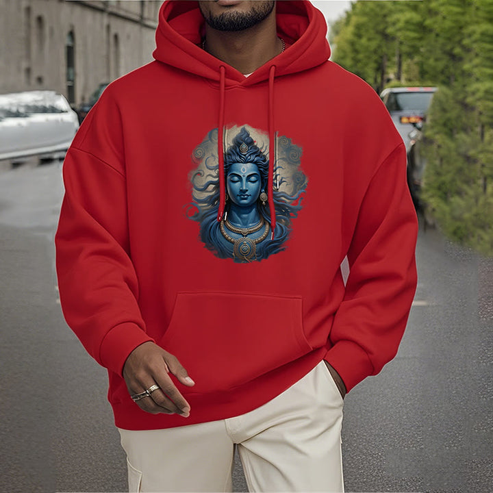 Buddha Stones OM NAMAH SHIVAYA Buddha Fleece gefütterter Polyester-Hoodie