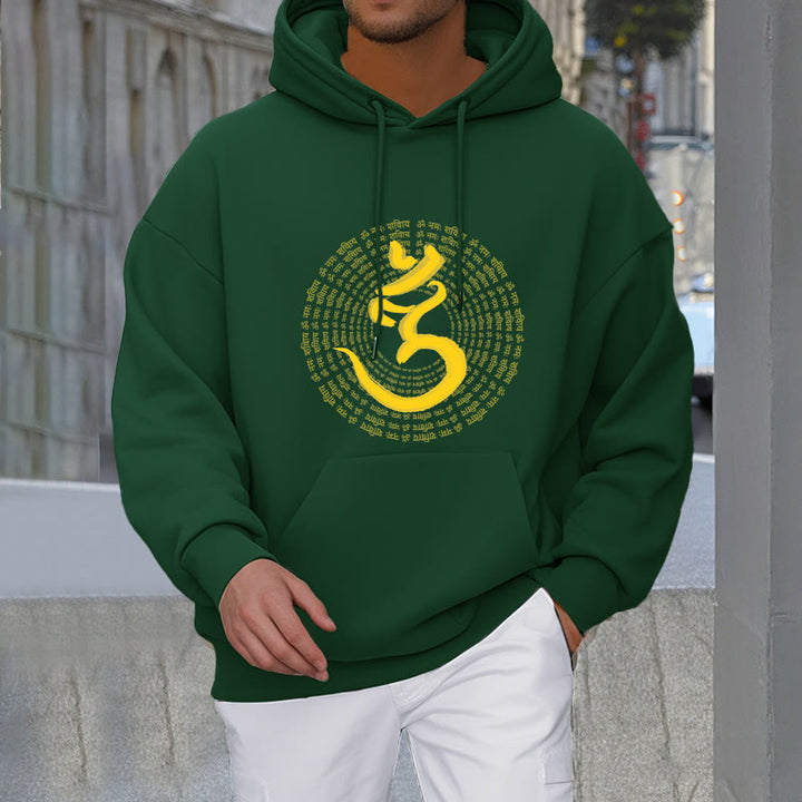 Buddha Stones 108 OM NAMAH SHIVAYA Mantra Sanskrit Fleece gefütterter Polyester-Hoodie