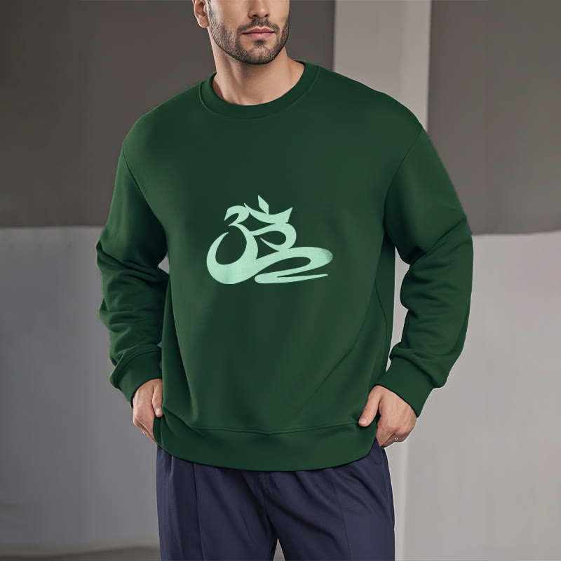 Sweatshirt aus Polyester mit Fleecefutter „Buddha Stones OM“