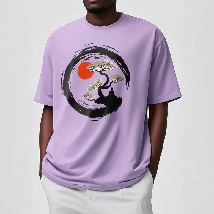 Buddha Stones, Rote Sonne, Kiefer, Zen-Kreis, Meditation, T-Shirt - image 17
