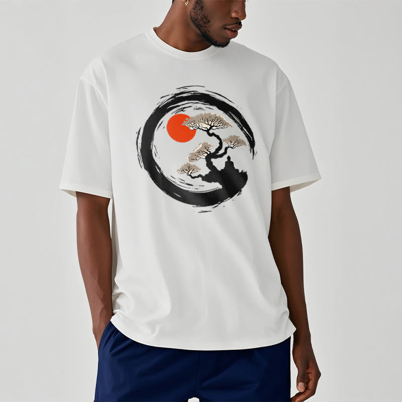 Buddha Stones, Rote Sonne, Kiefer, Zen-Kreis, Meditation, T-Shirt - image 7