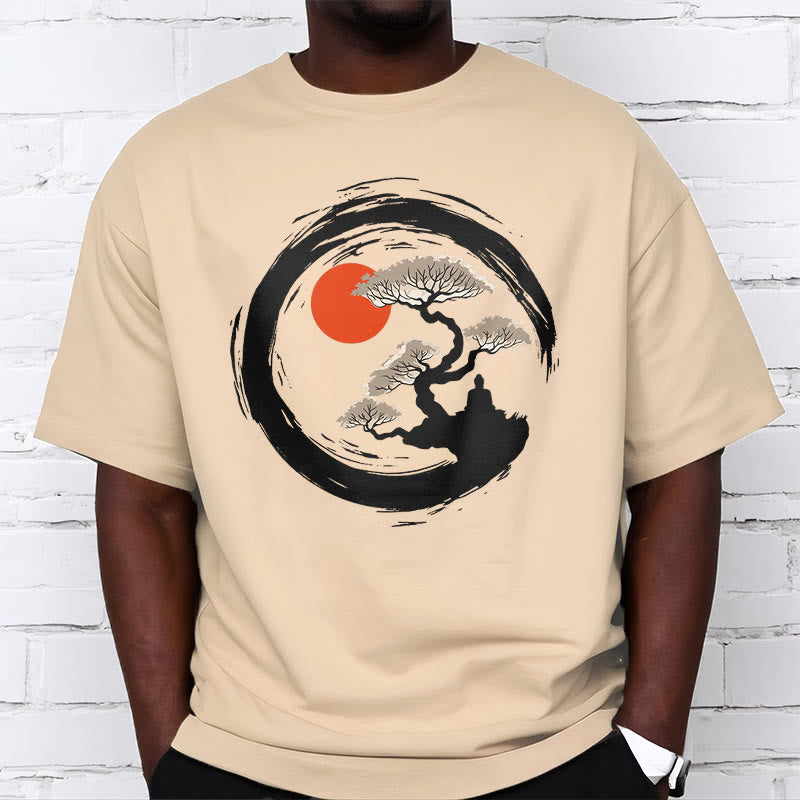 Buddha Stones, Rote Sonne, Kiefer, Zen-Kreis, Meditation, T-Shirt - image 9