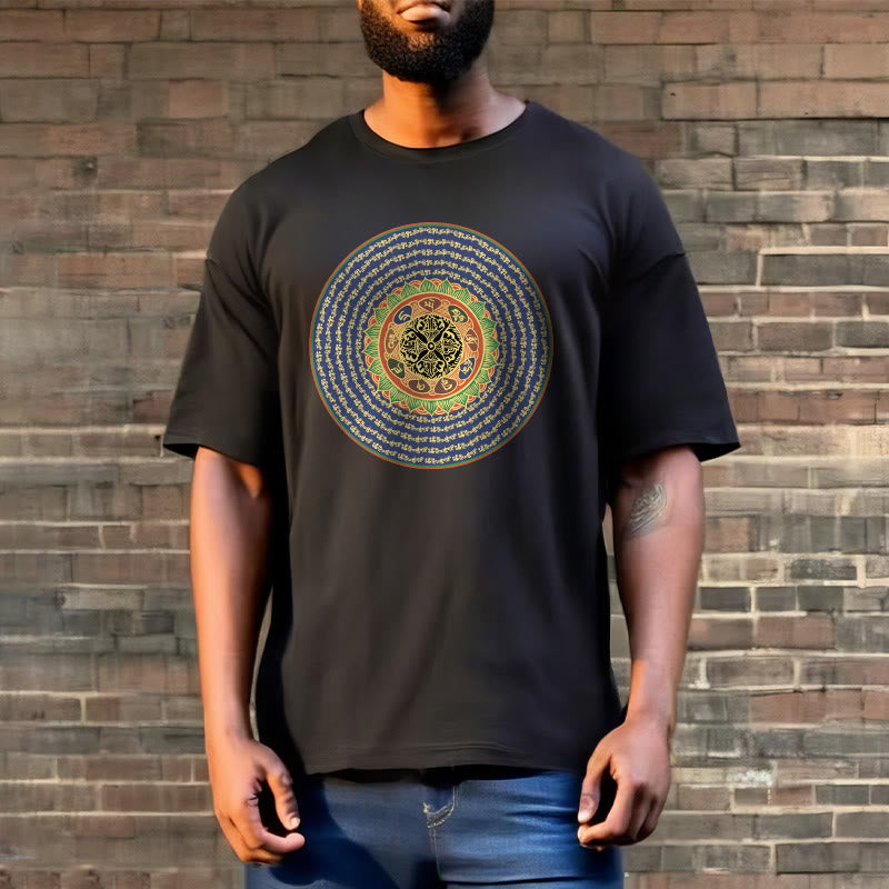 Buddha Stones 108 Om Mani Padme Hum Mantra Sanskrit T-Shirt - image 8