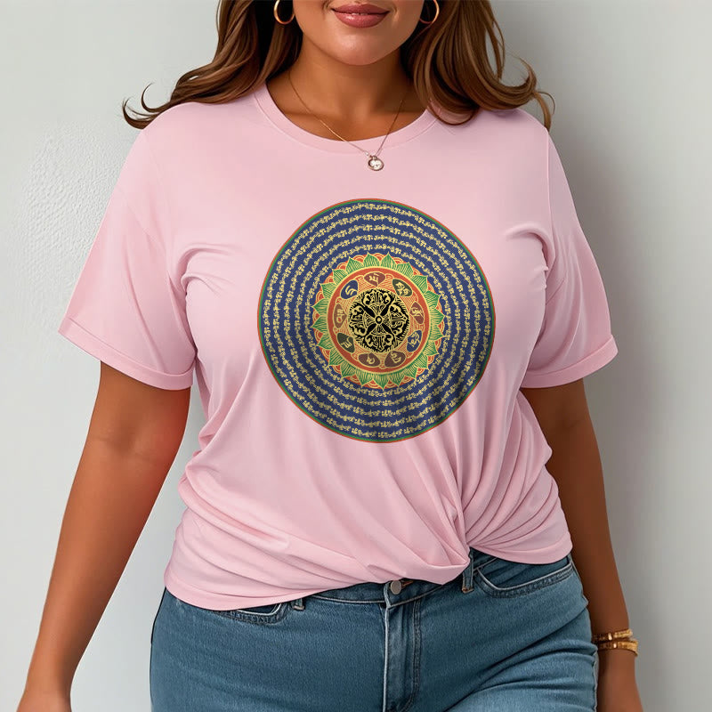 Buddha Stones 108 Om Mani Padme Hum Mantra Sanskrit T-Shirt - image 13