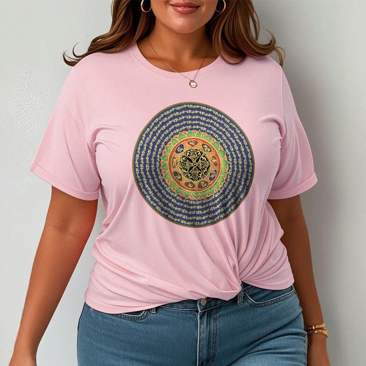 Buddha Stones 108 Om Mani Padme Hum Mantra Sanskrit T-Shirt - image 13