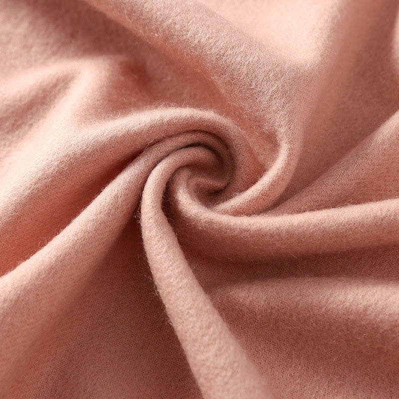 Buddha Stones -Wollschal, rote Blumenblätter, Stickerei, Quaste, gemütlicher Winter-Reiseschal - image 2