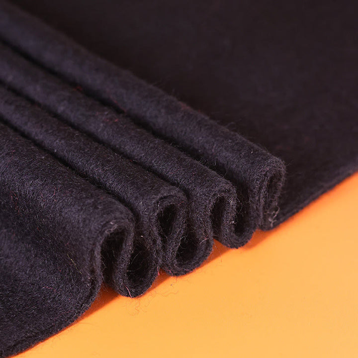 Buddha Stones -Wollschal, Bambusblatt-Stickerei, Quaste, Winter, gemütlicher Reiseschal, Wickeltuch - image 2