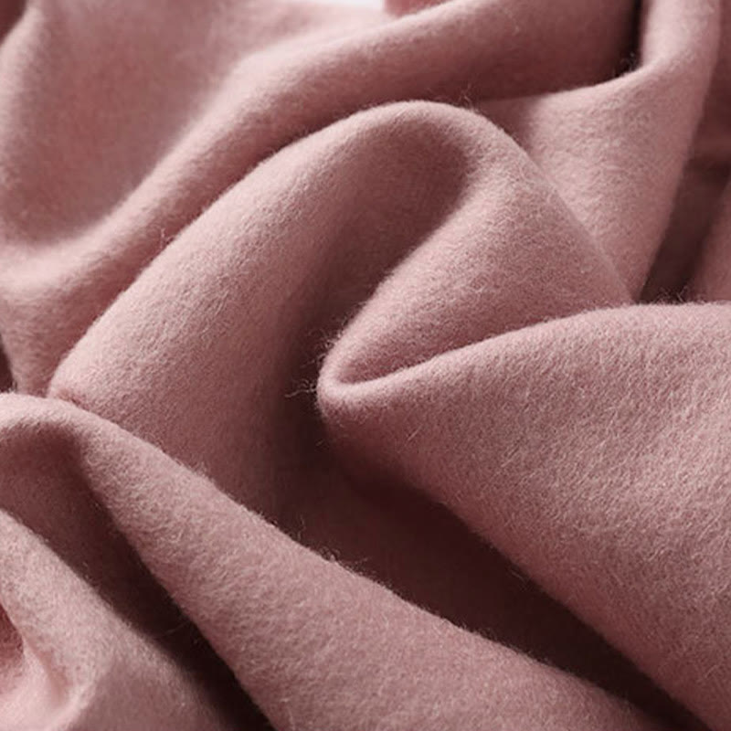 Buddha Stones -Wollschal, rote Pfingstrose, Stickerei, Quaste, Winter, gemütlicher Reiseschal, Wickeltuch - image 5