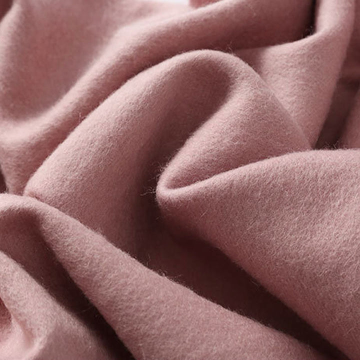 Buddha Stones -Wollschal, rote Pfingstrose, Stickerei, Quaste, Winter, gemütlicher Reiseschal, Wickeltuch - image 5