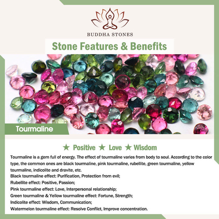 Buddha Stones Turmalin Jade Sicheres und gesundes Liebesarmband - image 6