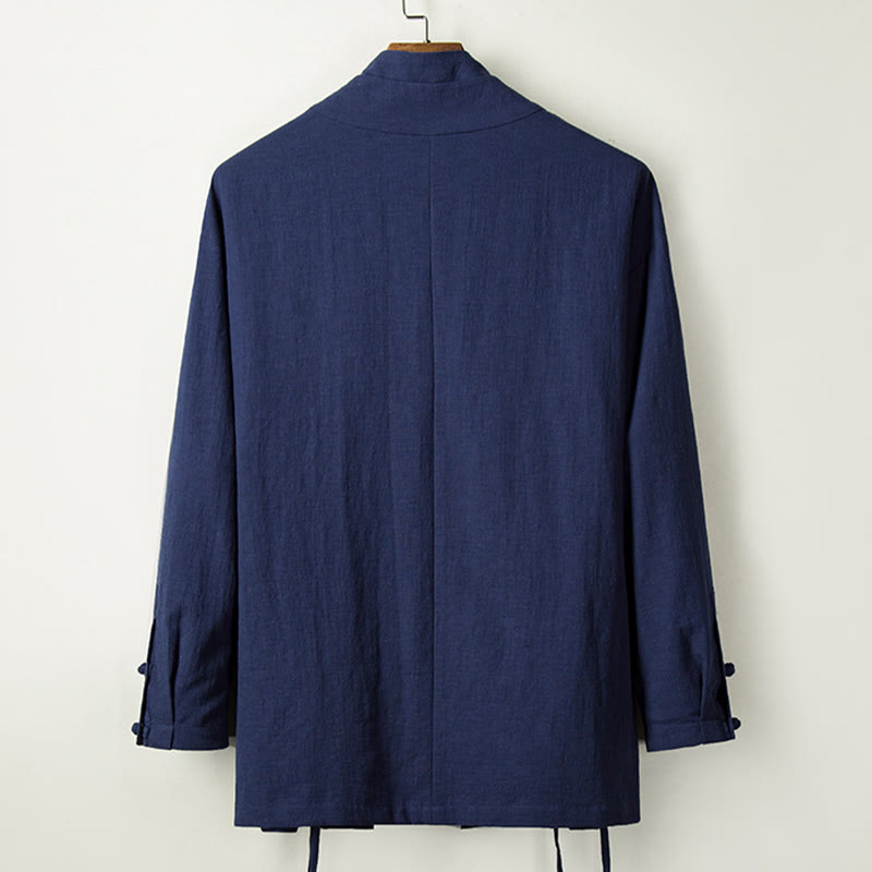 Buddha Stones ​​Herbst Chinesische Hanfu Baumwolle Leinen Männer Jacke Kleidung - image 1