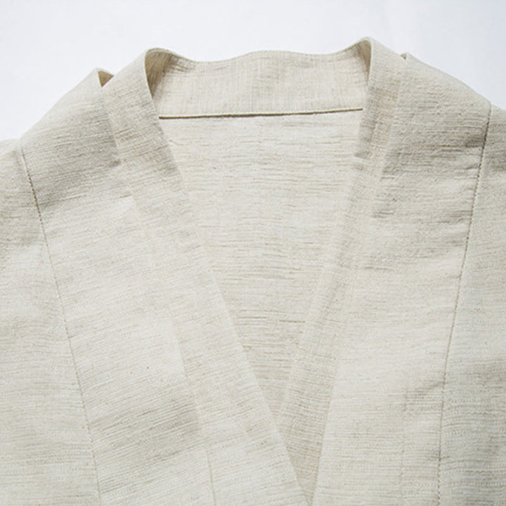 Buddha Stones ​​Herbst Chinesische Hanfu Baumwolle Leinen Männer Jacke Kleidung - image 9